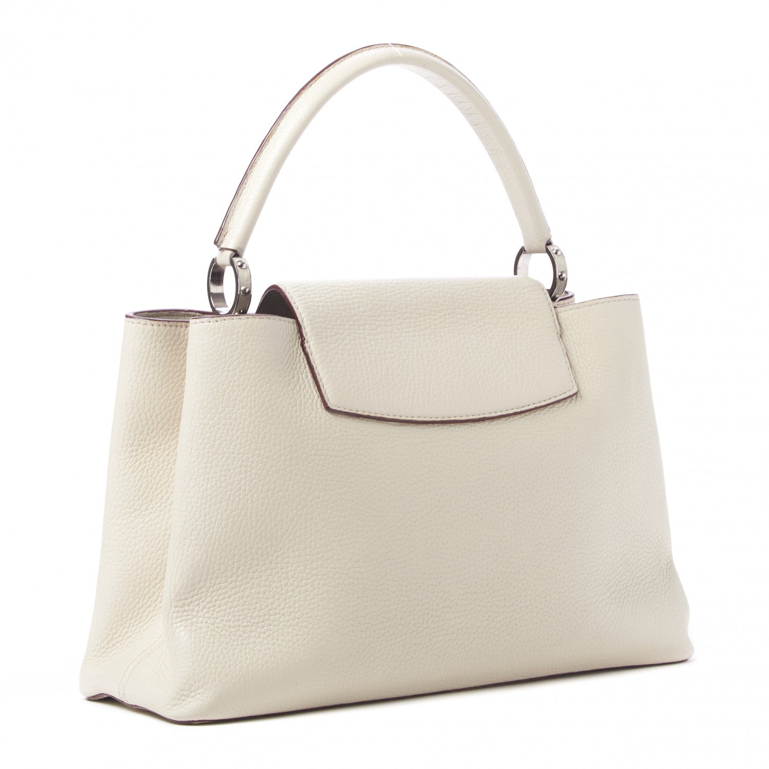 Louis Vuitton Taurillon Capucines MM Blanc Casse 2 of 7