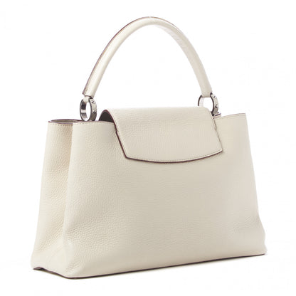 Louis Vuitton Taurillon Capucines MM Blanc Casse 2 of 7