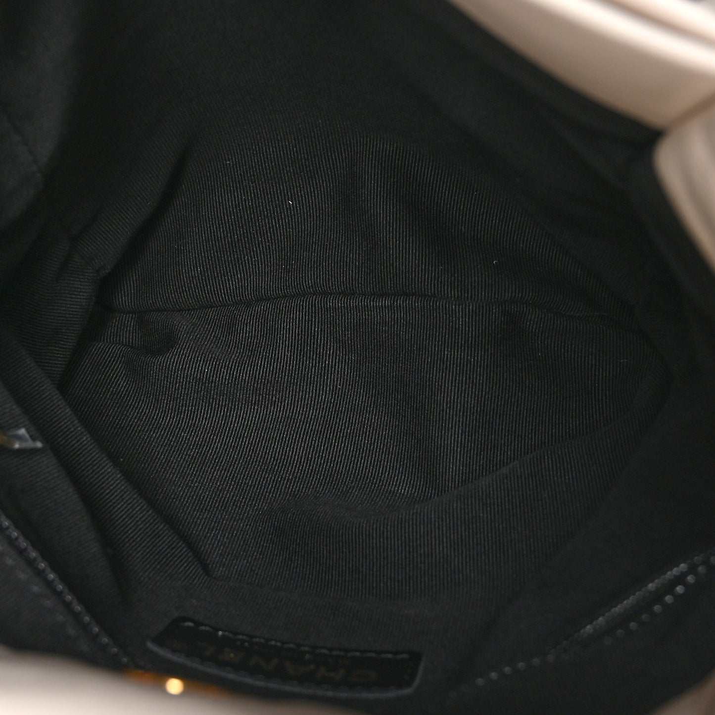 Lambskin Quilted Small Shopping Bag White