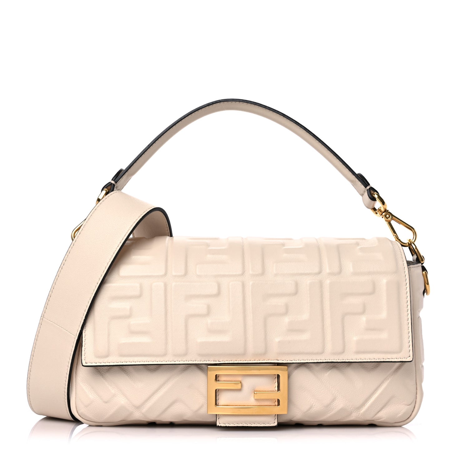 Nappa FF 1974 Embossed Baguette Camelia