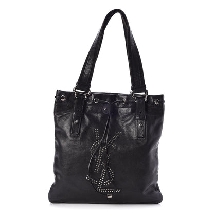 Saint Laurent Calfskin Studded Kahala Sac Black 1 of 9
