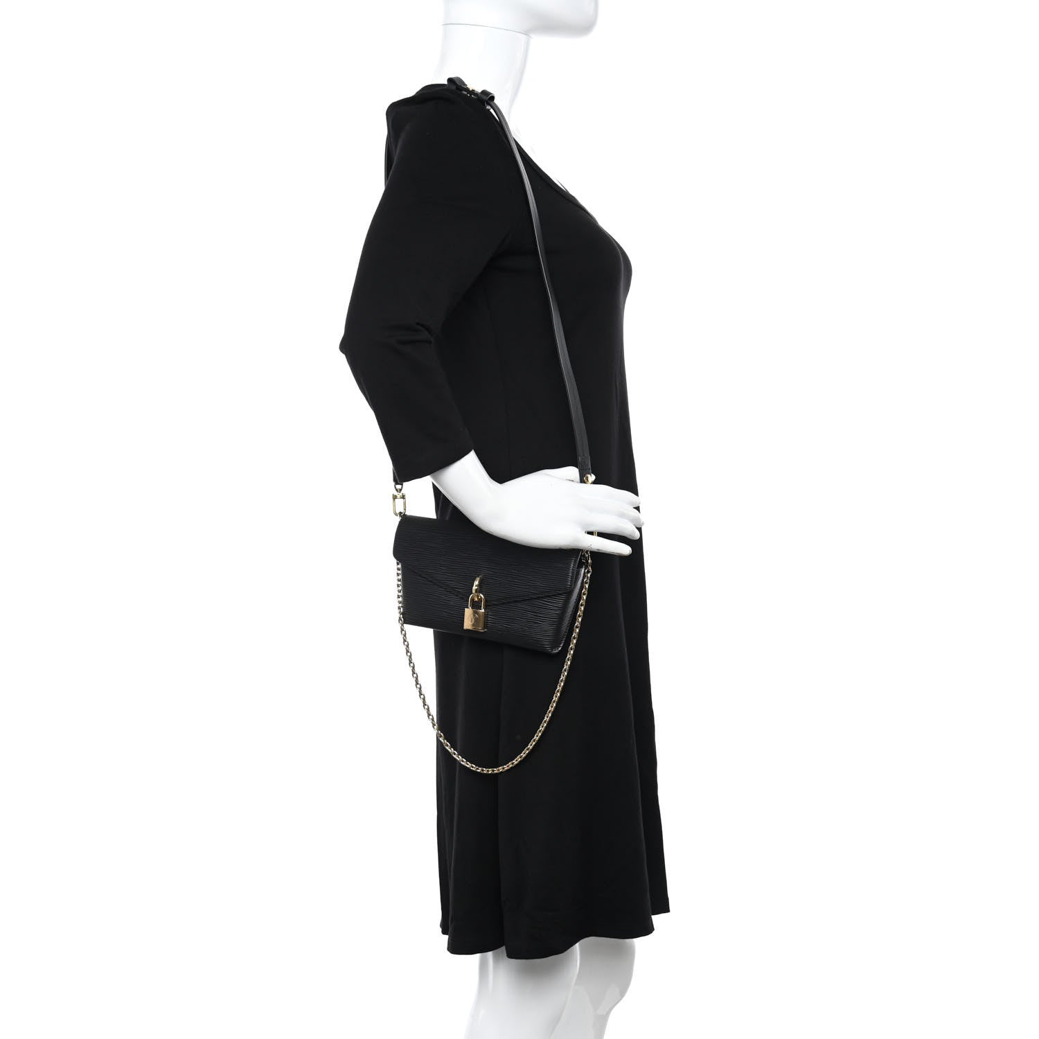 Louis Vuitton Epi Padlock On Strap Black 2 of 10