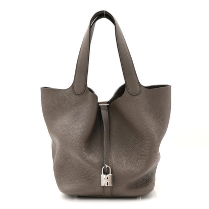 Hermes Taurillon Clemence Picotin Lock 22 MM Etain 1 of 10