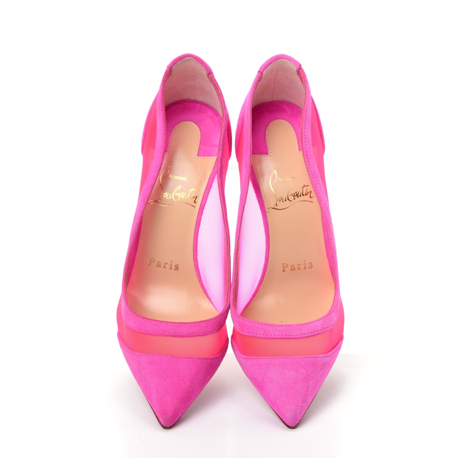 Christian Louboutin Veau Velours Rete Galativi 100 Pumps 35 Diva 5 of 12