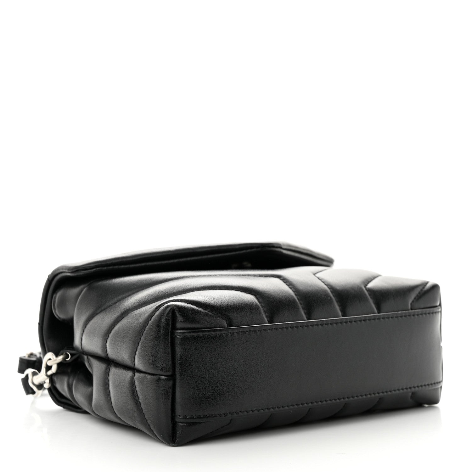 Saint Laurent Calfskin Y Quilted Monogram Toy Loulou Crossbody Bag Black 4 of 10