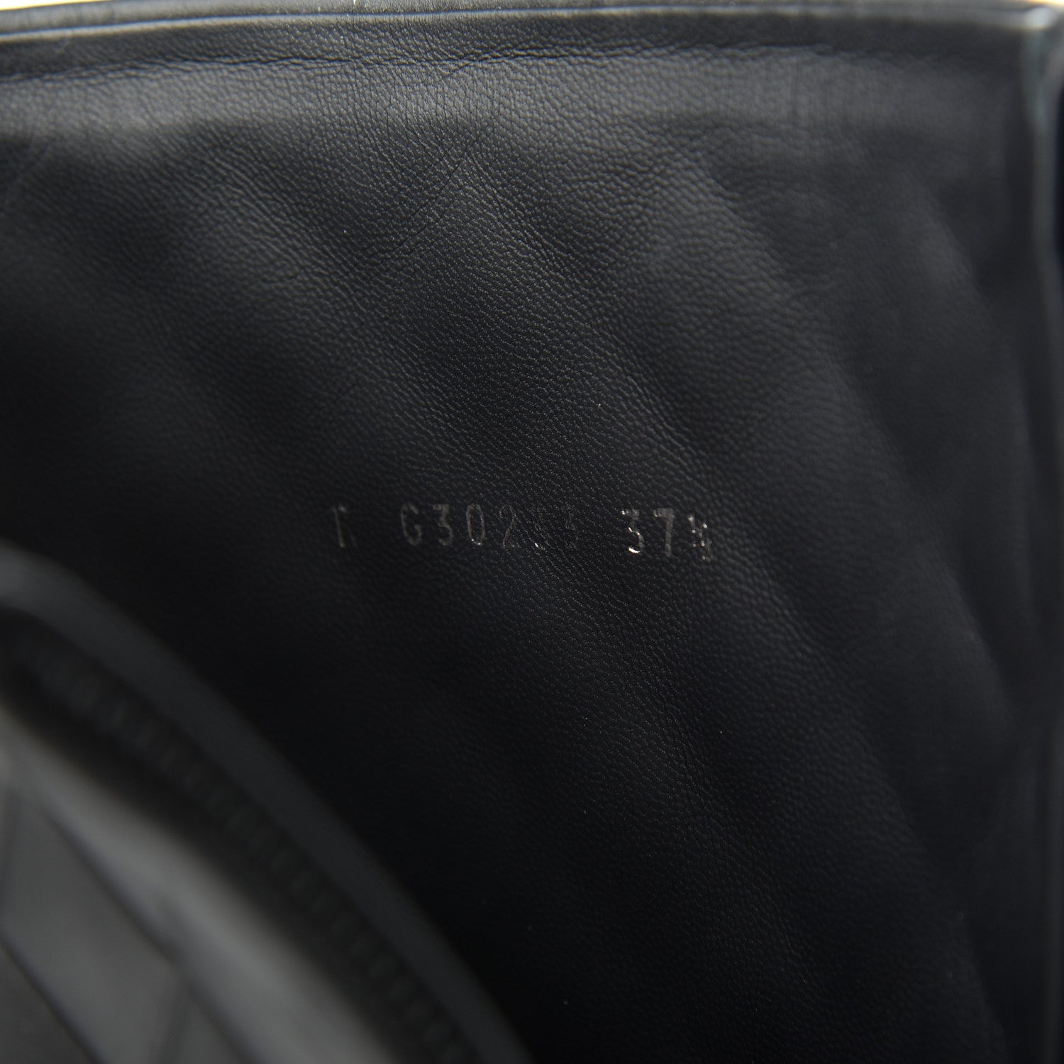 Chanel Oily Calfskin Quilted High Boots 37.5 Black 8 of 18