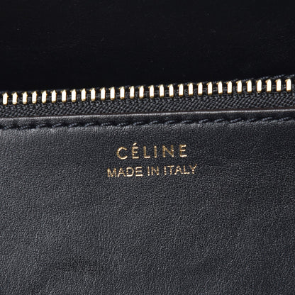 Celine Smooth Calfskin Nubuck Crocodile Embossed Small Tie Knot Tote Navy 7 of 16