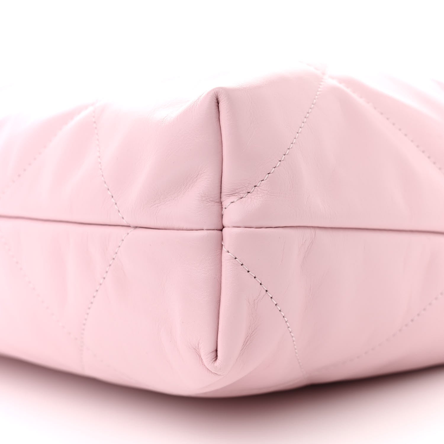 Chanel Shiny Calfskin Quilted 22 Drawstring Bag Light Pink 10 of 11