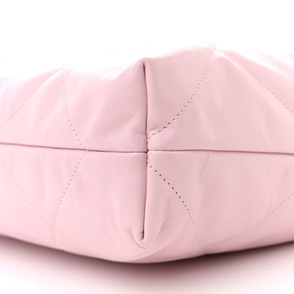 Chanel Shiny Calfskin Quilted 22 Drawstring Bag Light Pink 10 of 11