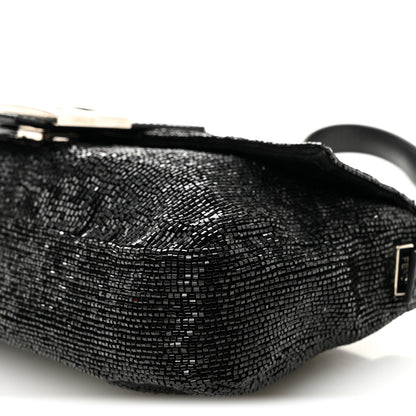Fendi Sequin Beaded Baguette Black 10 of 12