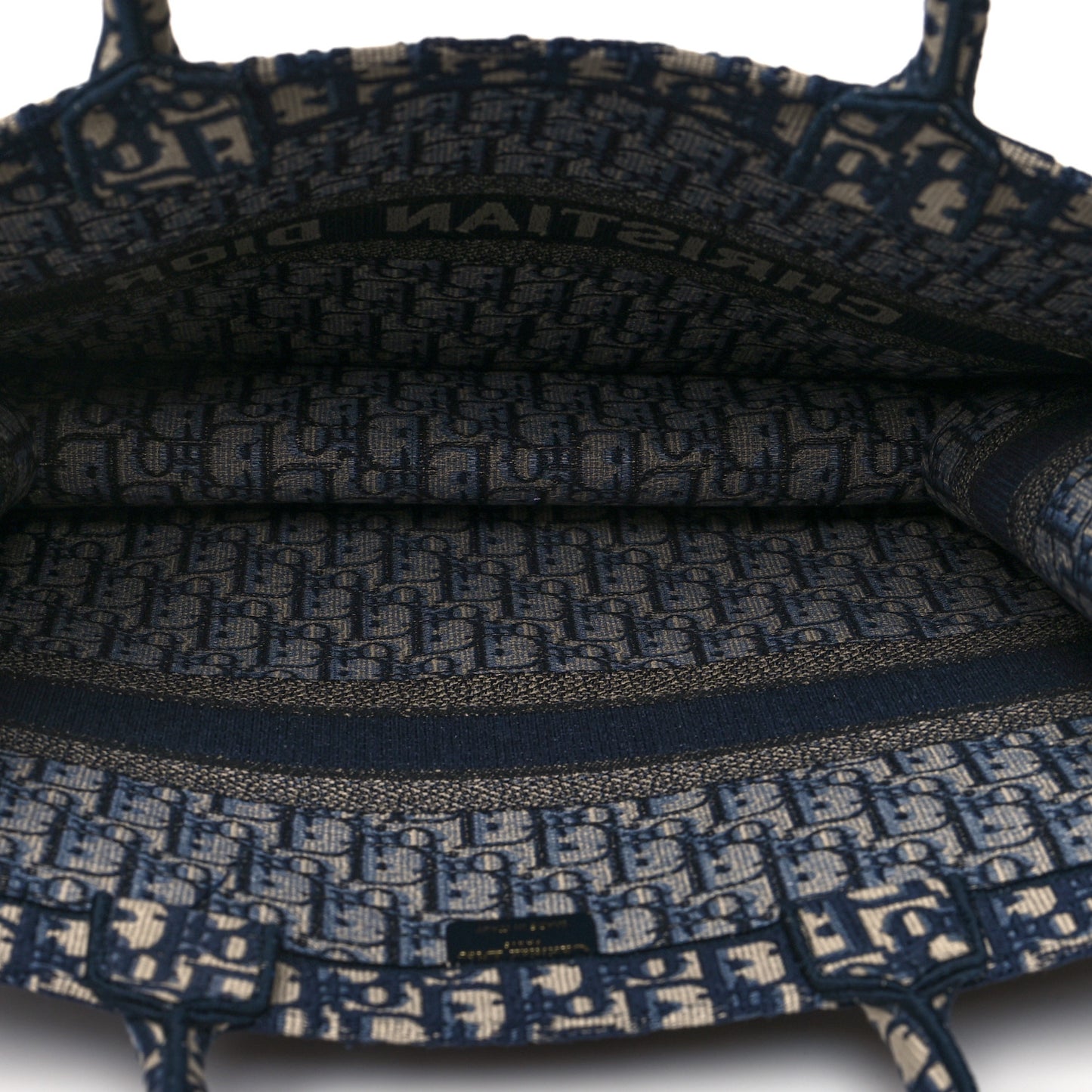 Oblique Large Book Tote Blue Multicolor