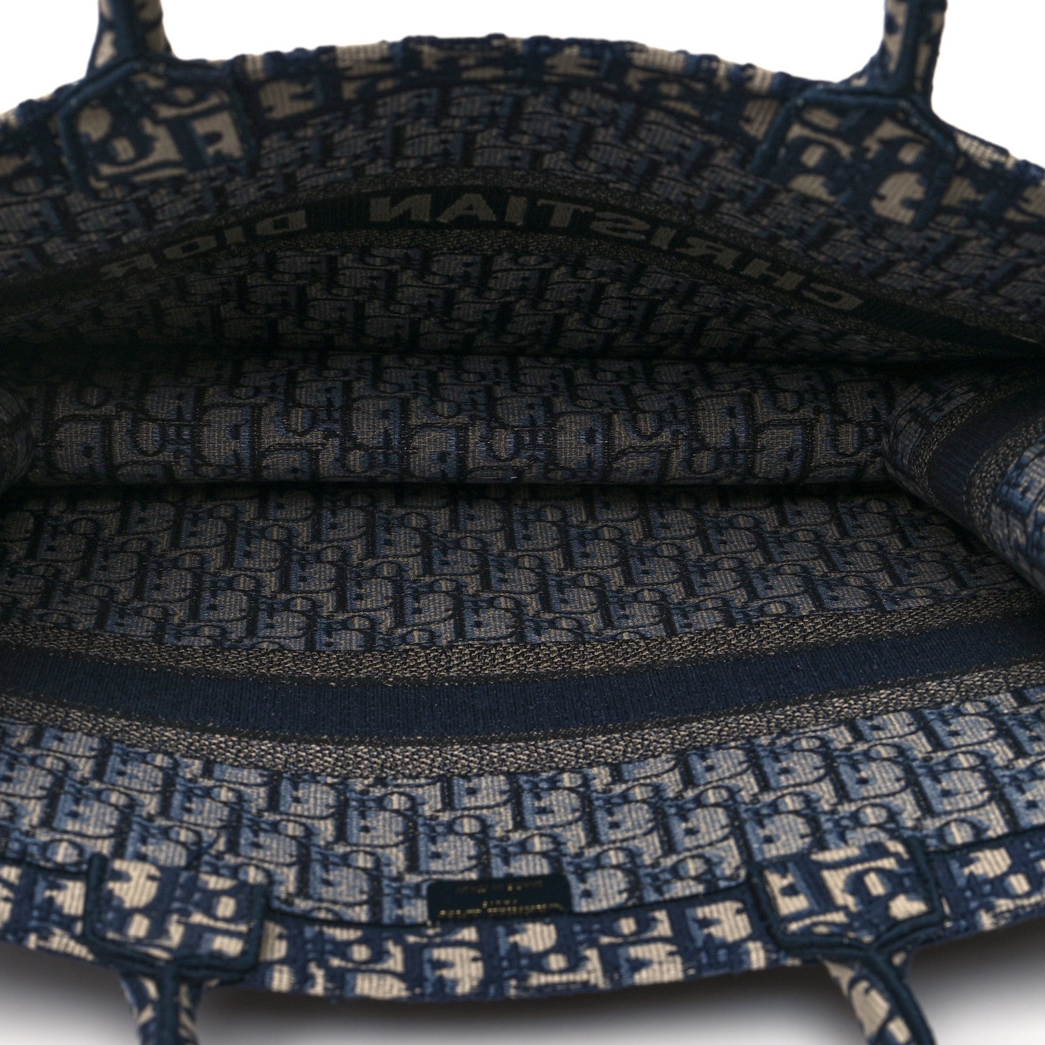 Christian Dior Oblique Large Book Tote Blue Multicolor 5 of 10