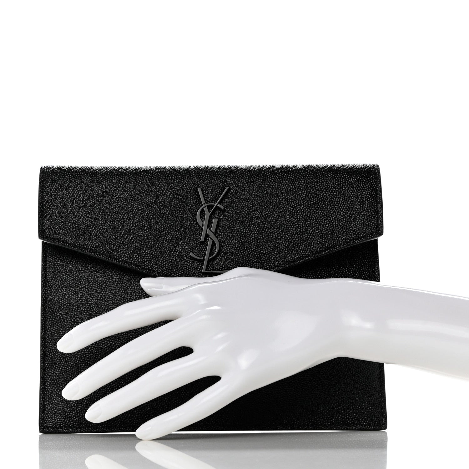 Saint Laurent Grain De Poudre Uptown Baby Pouch Black 2 of 7