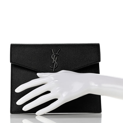 Saint Laurent Grain De Poudre Uptown Baby Pouch Black 2 of 7