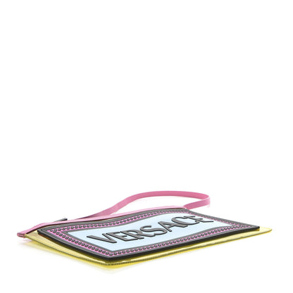 Versace Vinyl Rubber Calfskin 90s Logo Pouch Multicolor 4 of 10