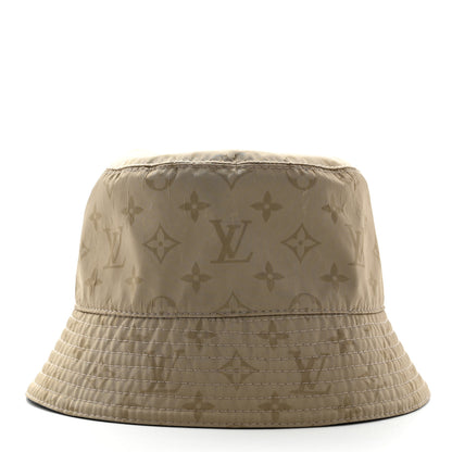 Louis Vuitton Nylon Wool Monogram Reversible Rain Bucket Hat L Beige 9 of 14