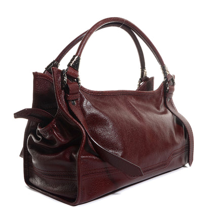 Burberry Leather Ashmore Tote Burgundy 3 of 9