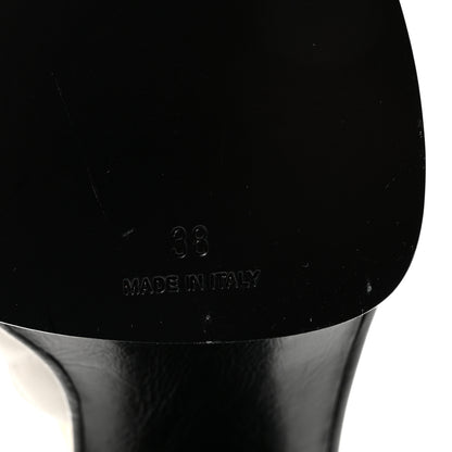 Chanel Lambskin Quilted Peep Toe Wedge Sandals 38 White 7 of 9