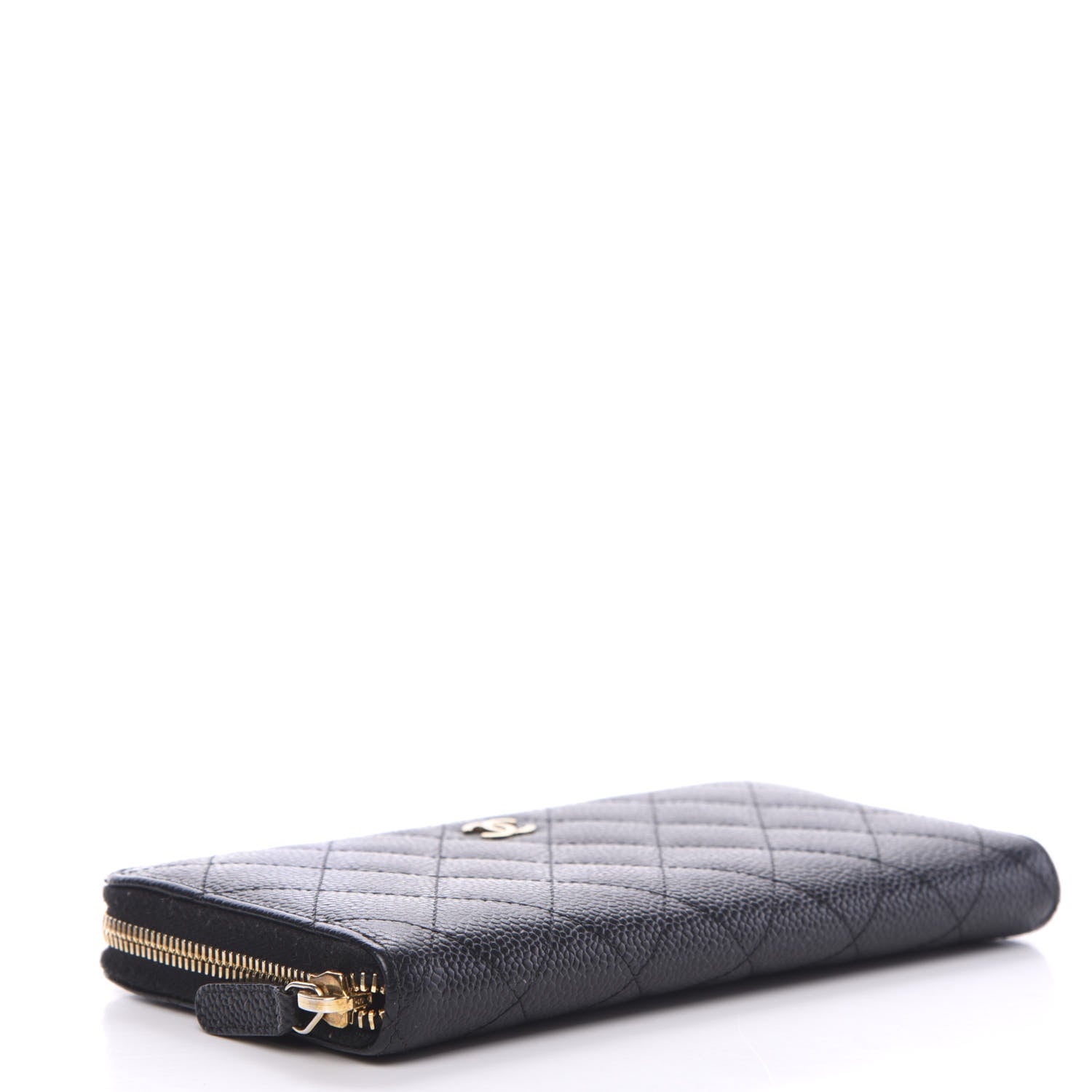 Chanel Caviar Quilted Large Gusset Zip Around Wallet Black 3 of 9