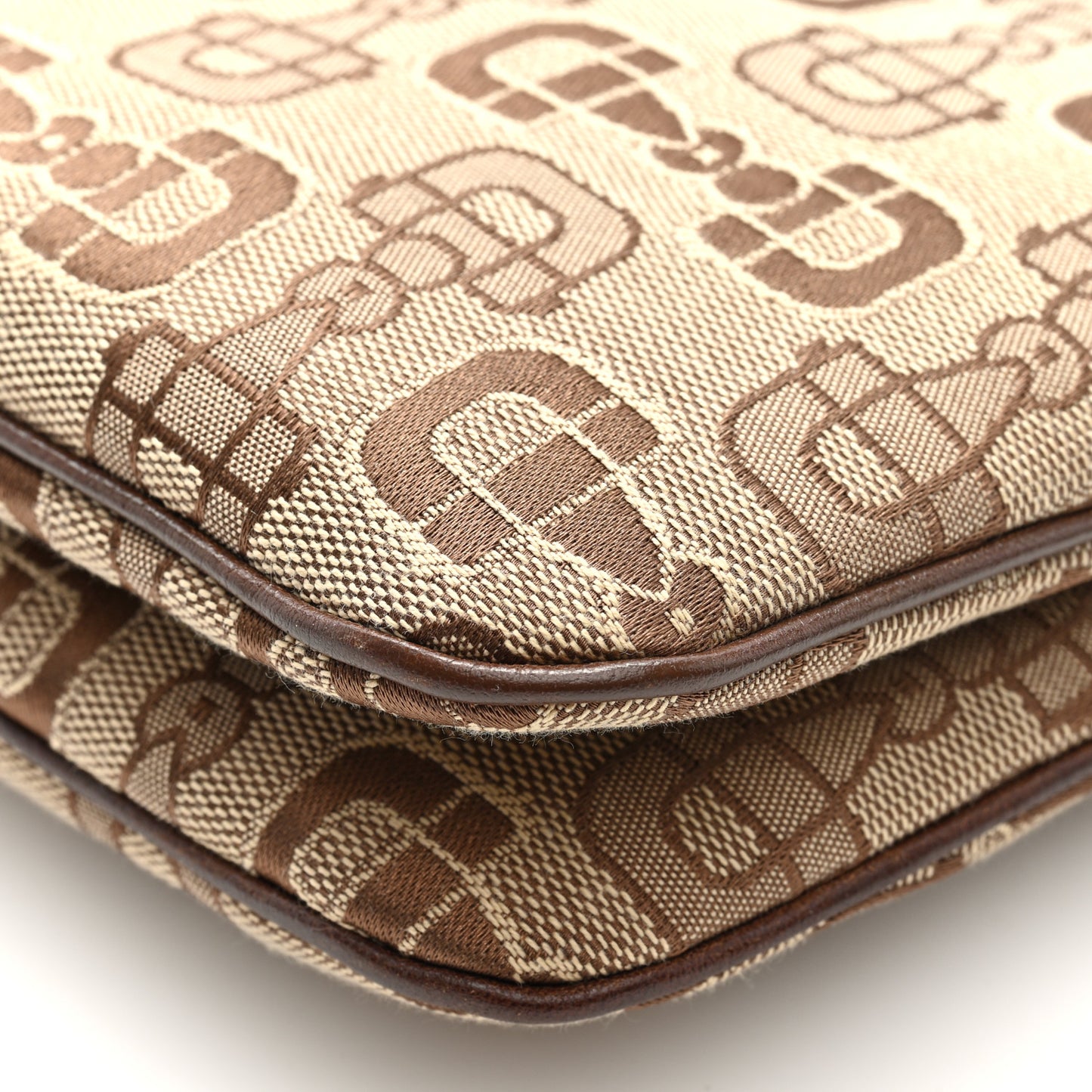 Canvas Horsebit Print Medium Pop Hobo Dark Brown
