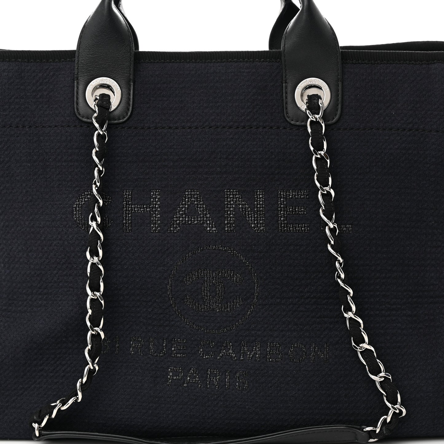 Mixed Fibers Medium Deauville Tote Black