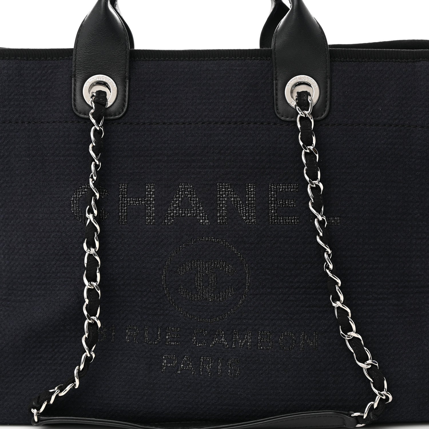 Chanel Mixed Fibers Medium Deauville Tote Black 8 of 14