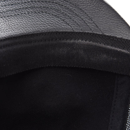 Gucci Grained Calfskin Logo Baseball Hat M 58 Black 6 of 7