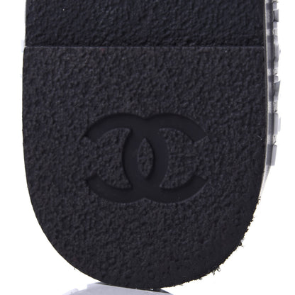 Chanel Lambskin Quilted CC Espadrille Slip On Sandals 40 Black 8 of 11