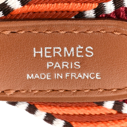 Hermes Toile Swift 50mm Sangle Cavale Shoulder Strap Orange Minium Rose Gold 3 of 4