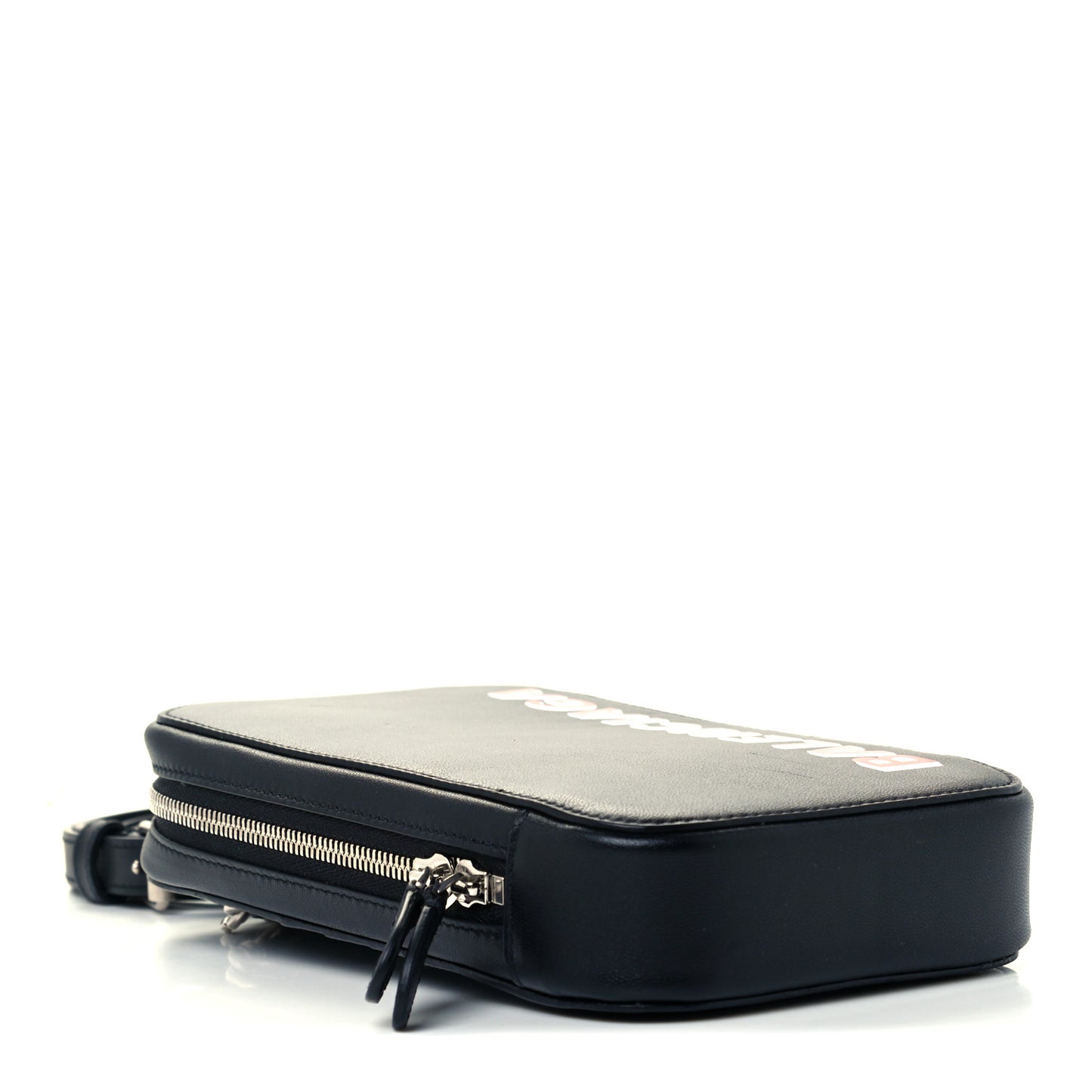 Smooth Calfskin 3D Logo Cash Phone Holder Bag Black Red White