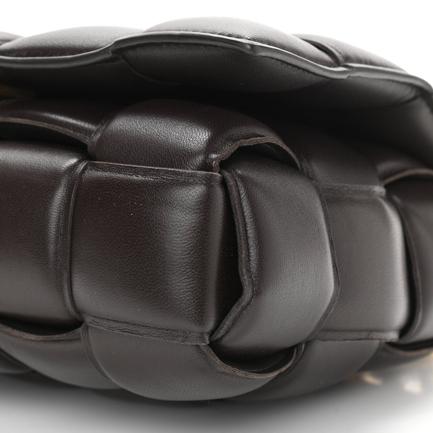 Lambskin Maxi Intreccio Padded Chain Cassette Crossbody Bag Black