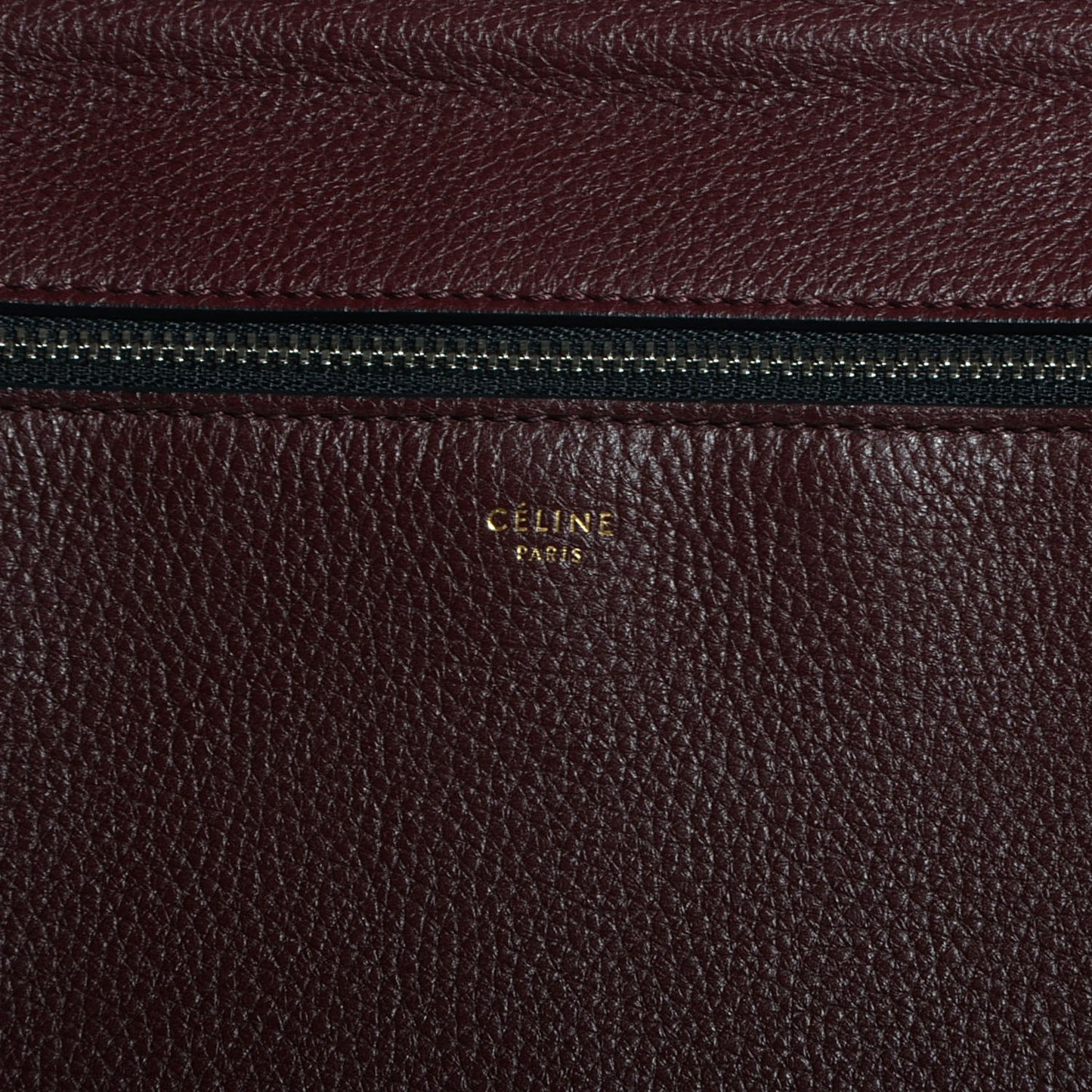 Grained Calfskin Medium Edge Shoulder Bag Burgundy