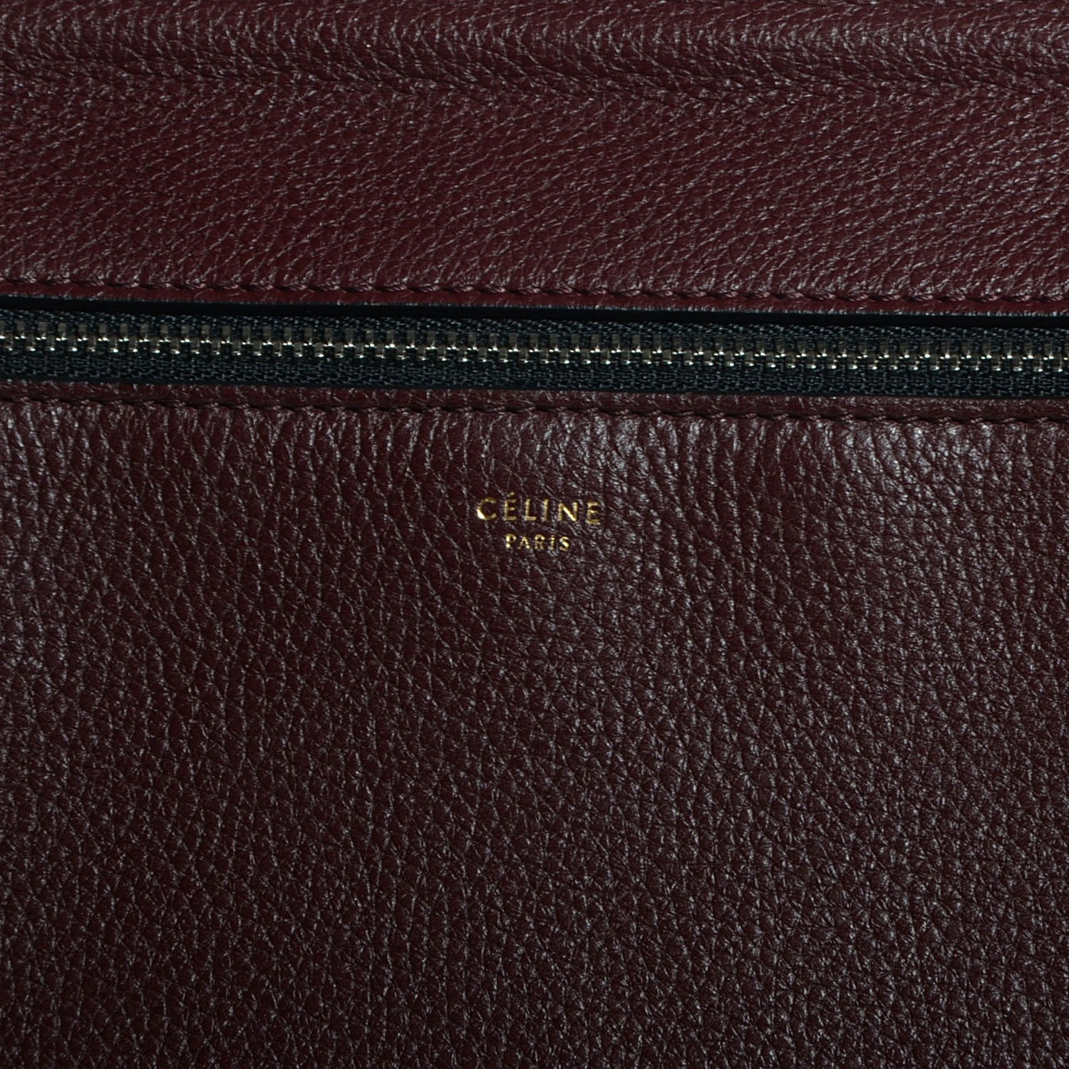Celine Grained Calfskin Medium Edge Shoulder Bag Burgundy 9 of 10