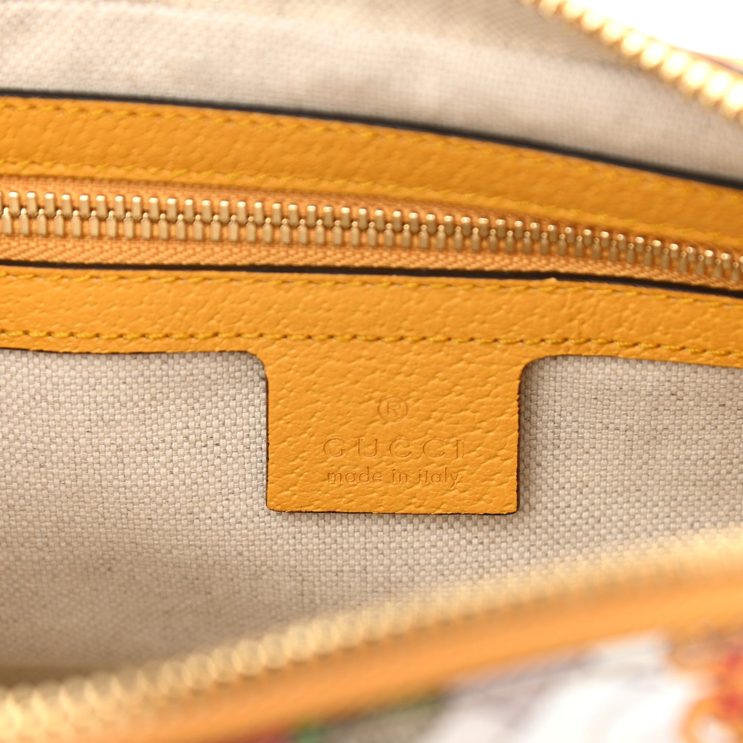 GG Supreme Monogram Flora Medium Ophidia Belt Bag Beige Multicolor Crop