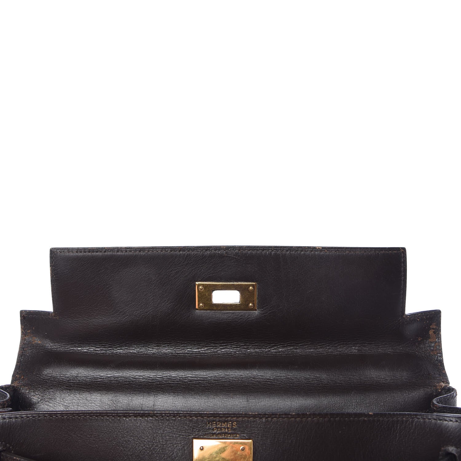 Hermes Box Kelly Retourne 28 Chocolate 9 of 45