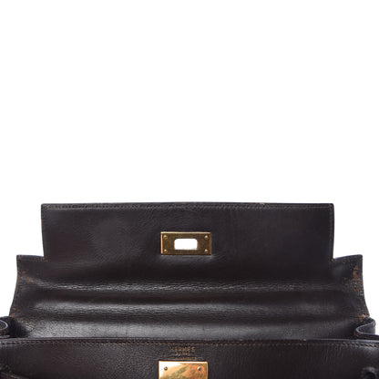 Hermes Box Kelly Retourne 28 Chocolate 9 of 45