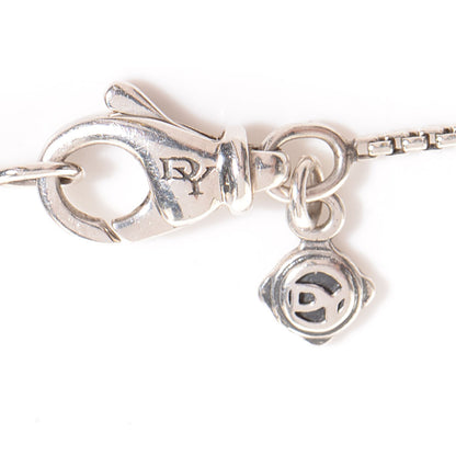 David Yurman Sterling Silver Diamond Infinity 3 Station Necklace 5 of 5