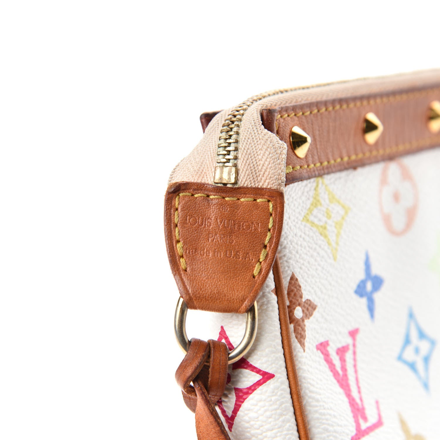 Louis Vuitton Monogram Multicolor Pochette Accessories White 11 of 13