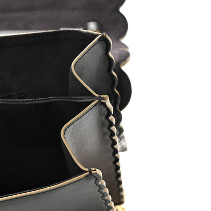Fendi Vitello Liberty Scalloped Studded Kan I Shoulder Bag Black 13 of 18