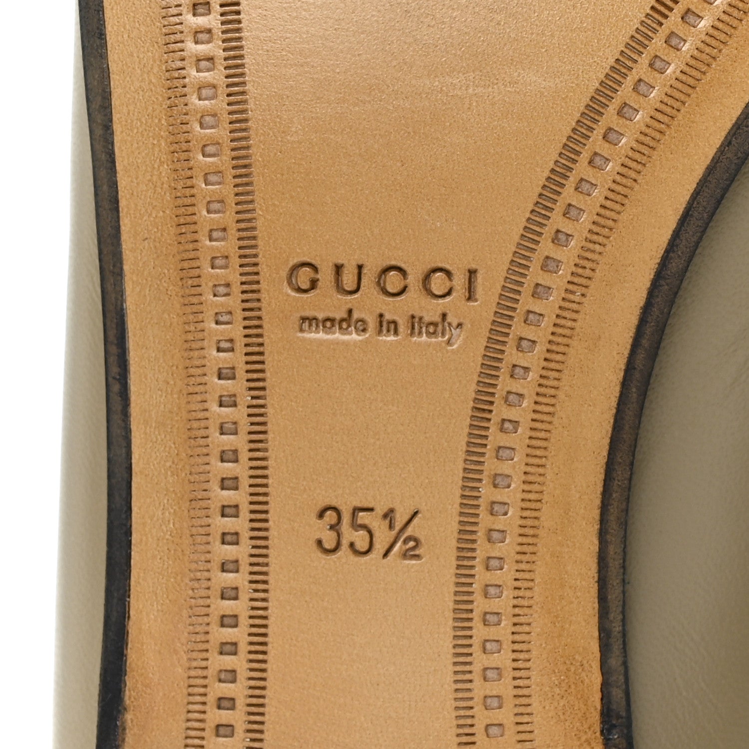 Gucci Lambskin Womens Brixton Horsebit Loafers 35.5 Mud 6 of 9