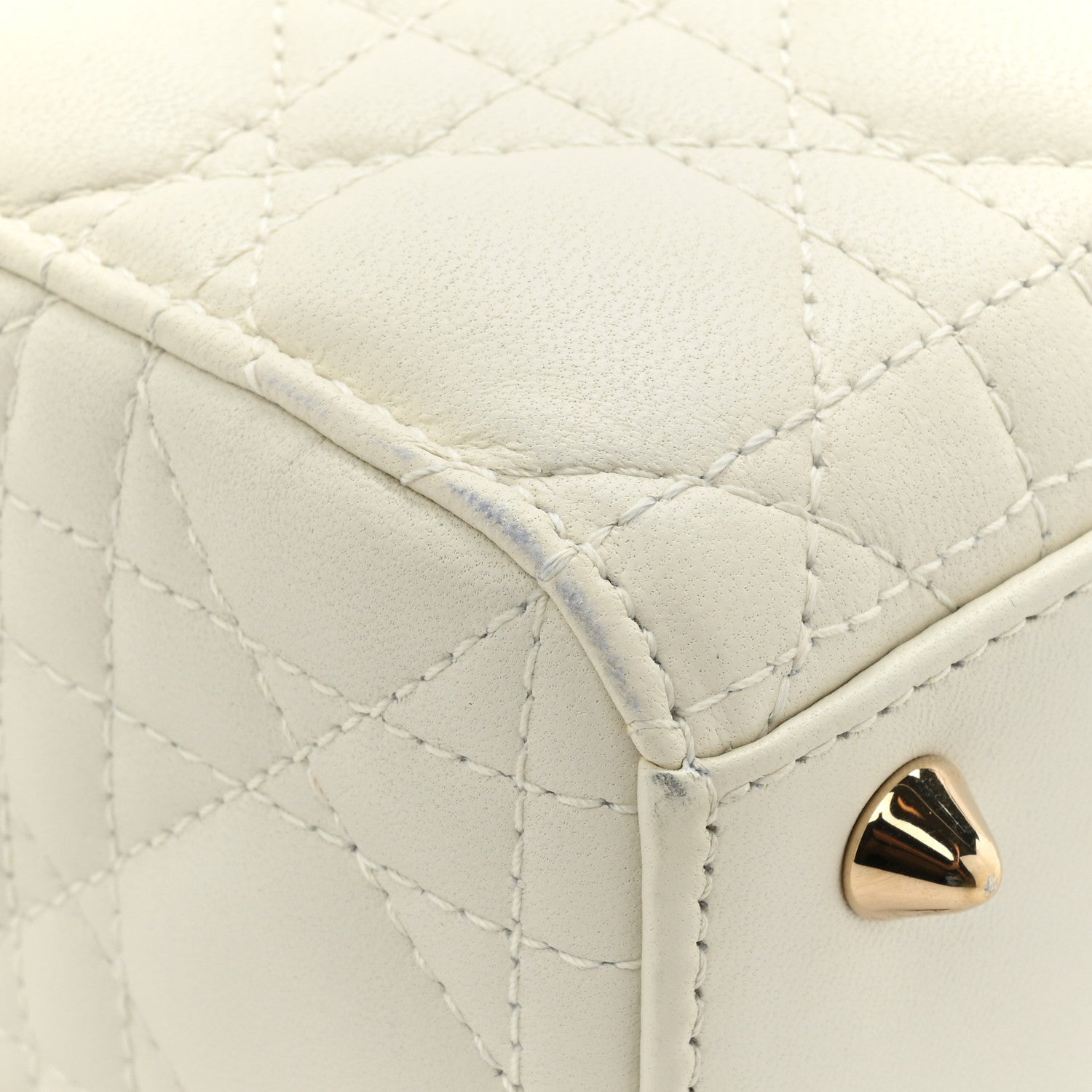 Christian Dior Lambskin Cannage Small My ABCDior Lady Dior White 12 of 14