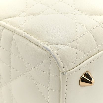 Christian Dior Lambskin Cannage Small My ABCDior Lady Dior White 12 of 14