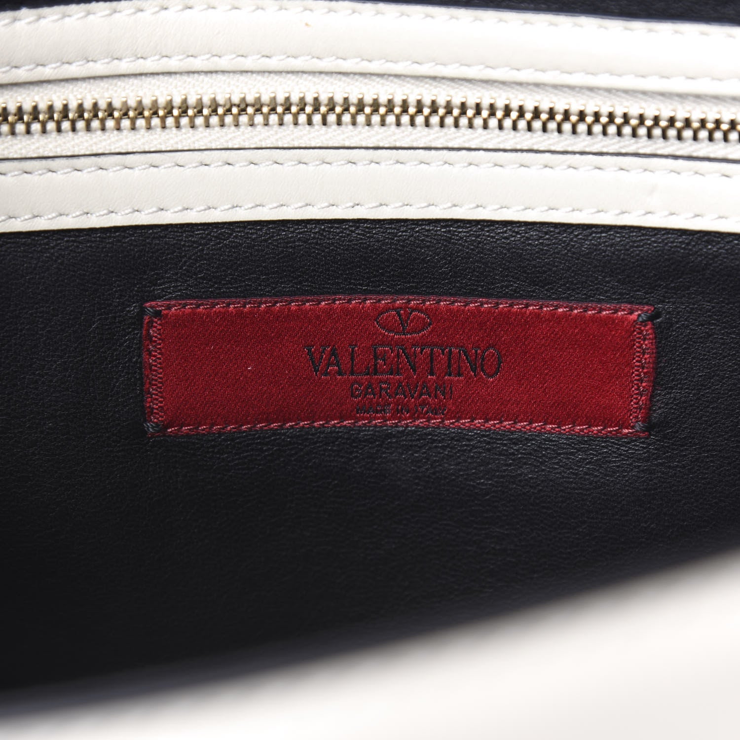 Valentino Garavani Vitello Tri-Color Medium Glam Lock Rockstud Flap Blue White Burgundy 5 of 8