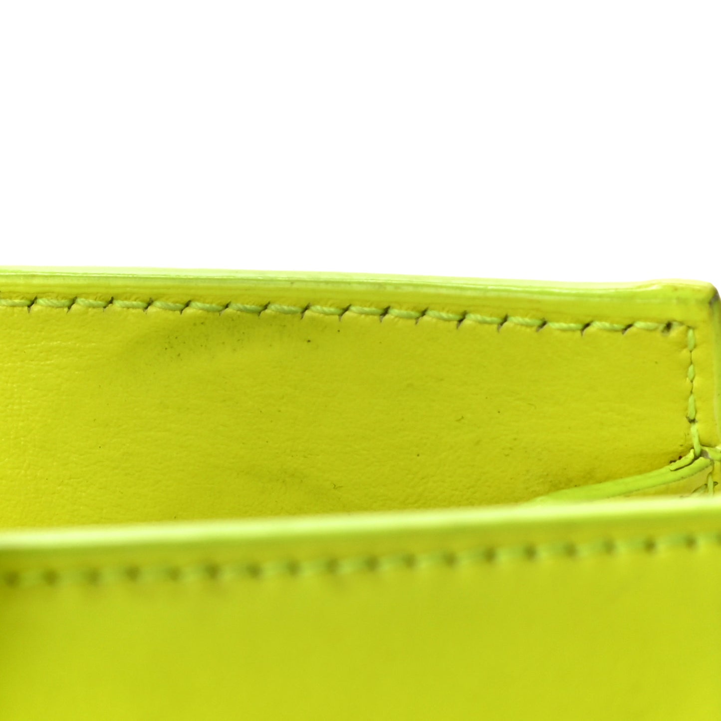 Calfskin Nano Sac De Jour Neon Yellow