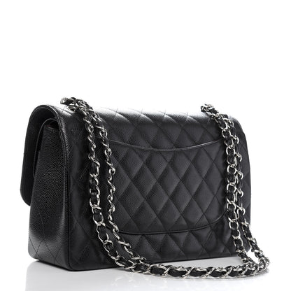 Chanel Caviar Quilted Jumbo Double Flap Black 3 of 11