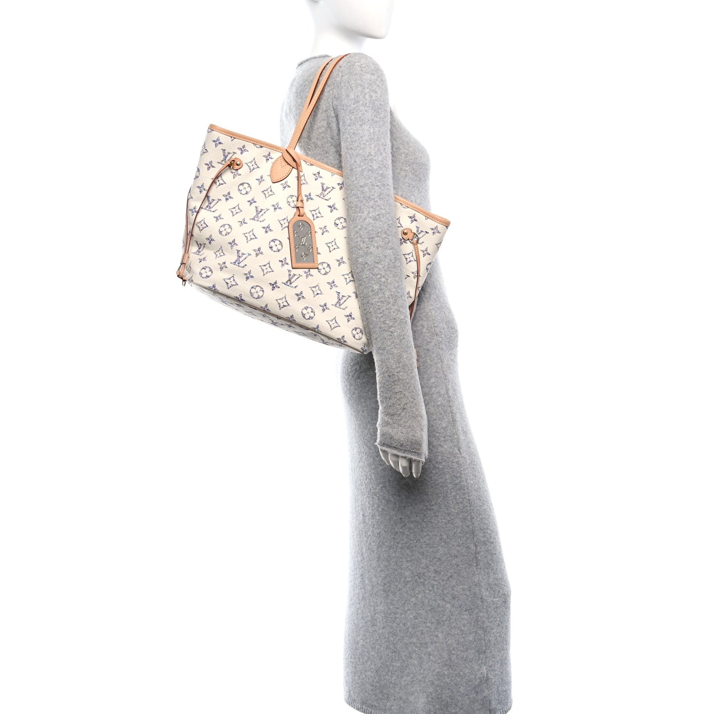 Monogram Jacquard Neverfull MM Multicolor Beige