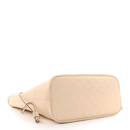 Louis Vuitton Empreinte Monogram Giant Neverfull MM Cream 5 of 12