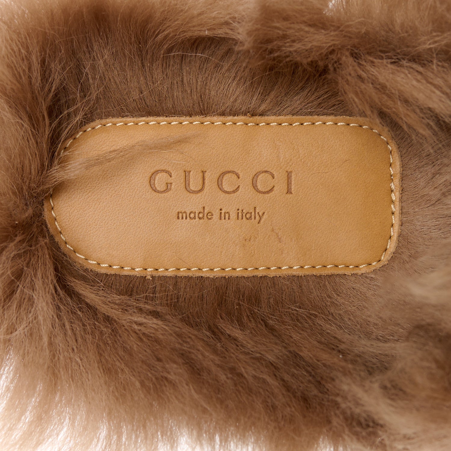 Gucci Patent Fur Womens Princetown Slippers 39.5 Black Natural 7 of 7