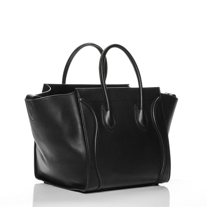 Celine Supple Calfskin Medium Phantom Luggage Black 3 of 7