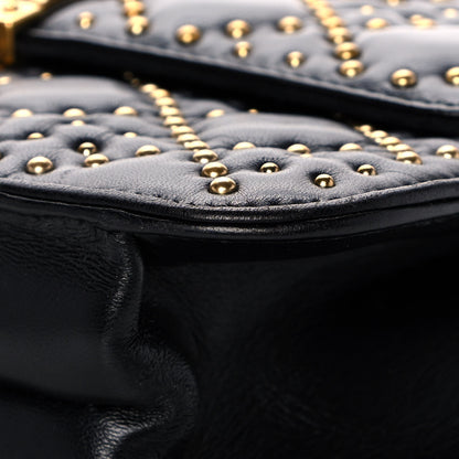 Christian Dior Lambskin Cannage Studded Large Dioraddict Flap Bag Black 11 of 14